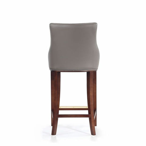 Image of Manhattan Comfort Modern Shubert Barstool Upholstered Leatherette with Beech Wood Legs