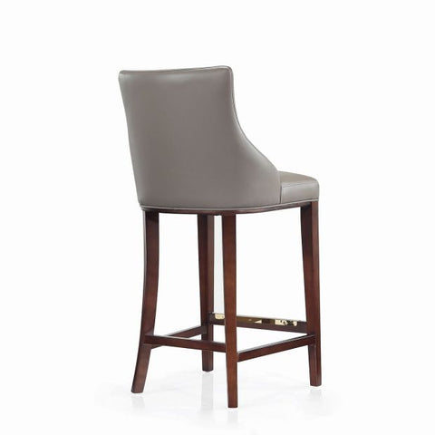 Image of Manhattan Comfort Modern Shubert Barstool Upholstered Leatherette with Beech Wood Legs