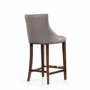 Manhattan Comfort Modern Shubert Barstool Upholstered Leatherette with Beech Wood Legs