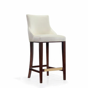 Manhattan Comfort Modern Shubert Barstool Upholstered Leatherette with Beech Wood Legs