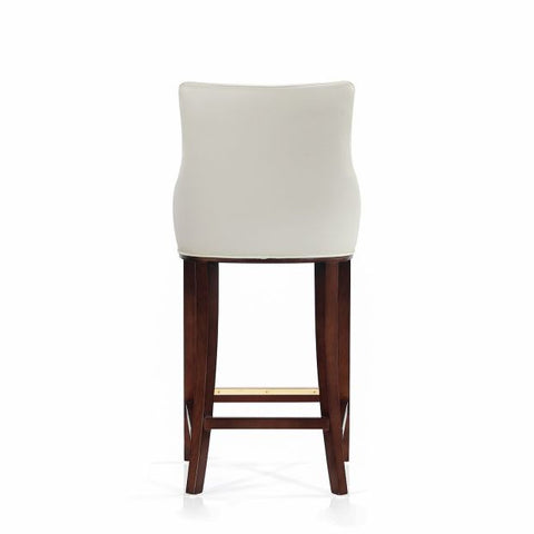 Image of Manhattan Comfort Modern Shubert Barstool Upholstered Leatherette with Beech Wood Legs