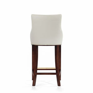 Manhattan Comfort Modern Shubert Barstool Upholstered Leatherette with Beech Wood Legs