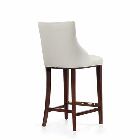 Image of Manhattan Comfort Modern Shubert Barstool Upholstered Leatherette with Beech Wood Legs