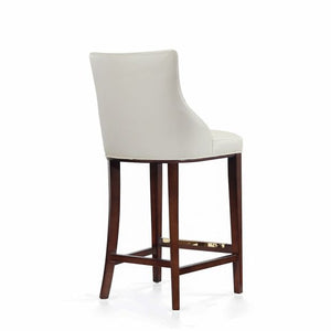 Manhattan Comfort Modern Shubert Barstool Upholstered Leatherette with Beech Wood Legs