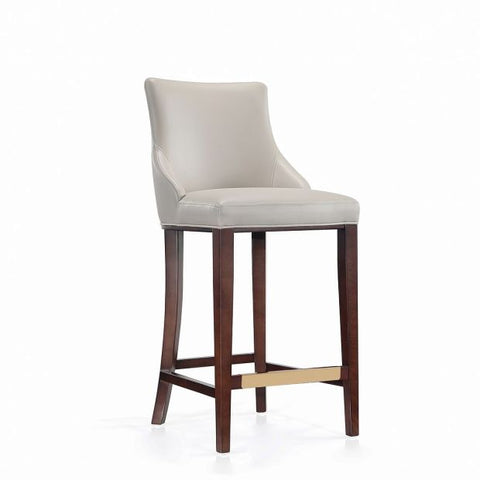 Image of Manhattan Comfort Modern Shubert Barstool Upholstered Leatherette with Beech Wood Legs