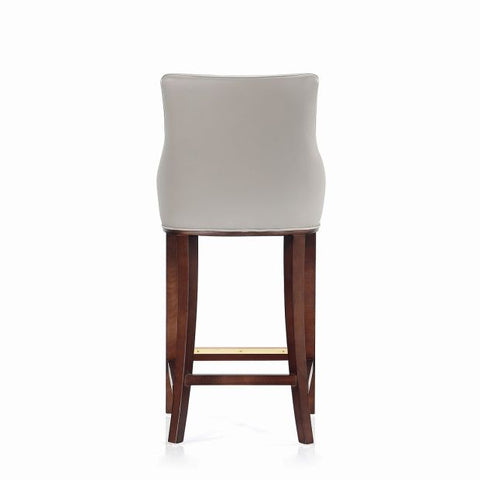 Image of Manhattan Comfort Modern Shubert Barstool Upholstered Leatherette with Beech Wood Legs