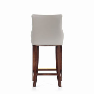 Manhattan Comfort Modern Shubert Barstool Upholstered Leatherette with Beech Wood Legs