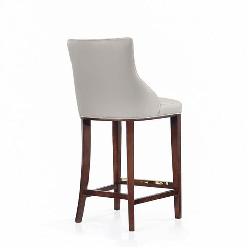 Image of Manhattan Comfort Modern Shubert Barstool Upholstered Leatherette with Beech Wood Legs